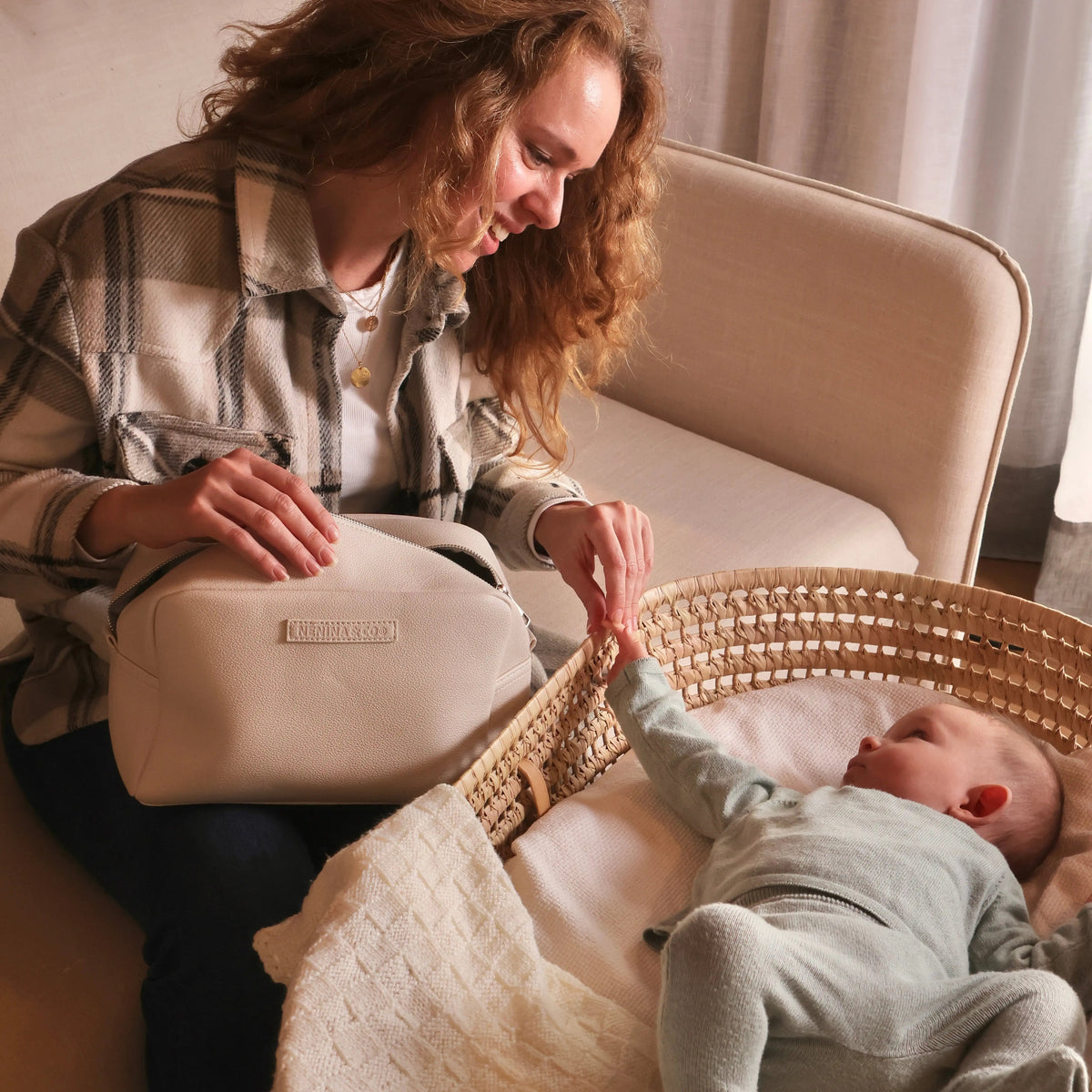 Neceser Bebé Eco Piel MIREM By Nenina & Co Dusty Beige 